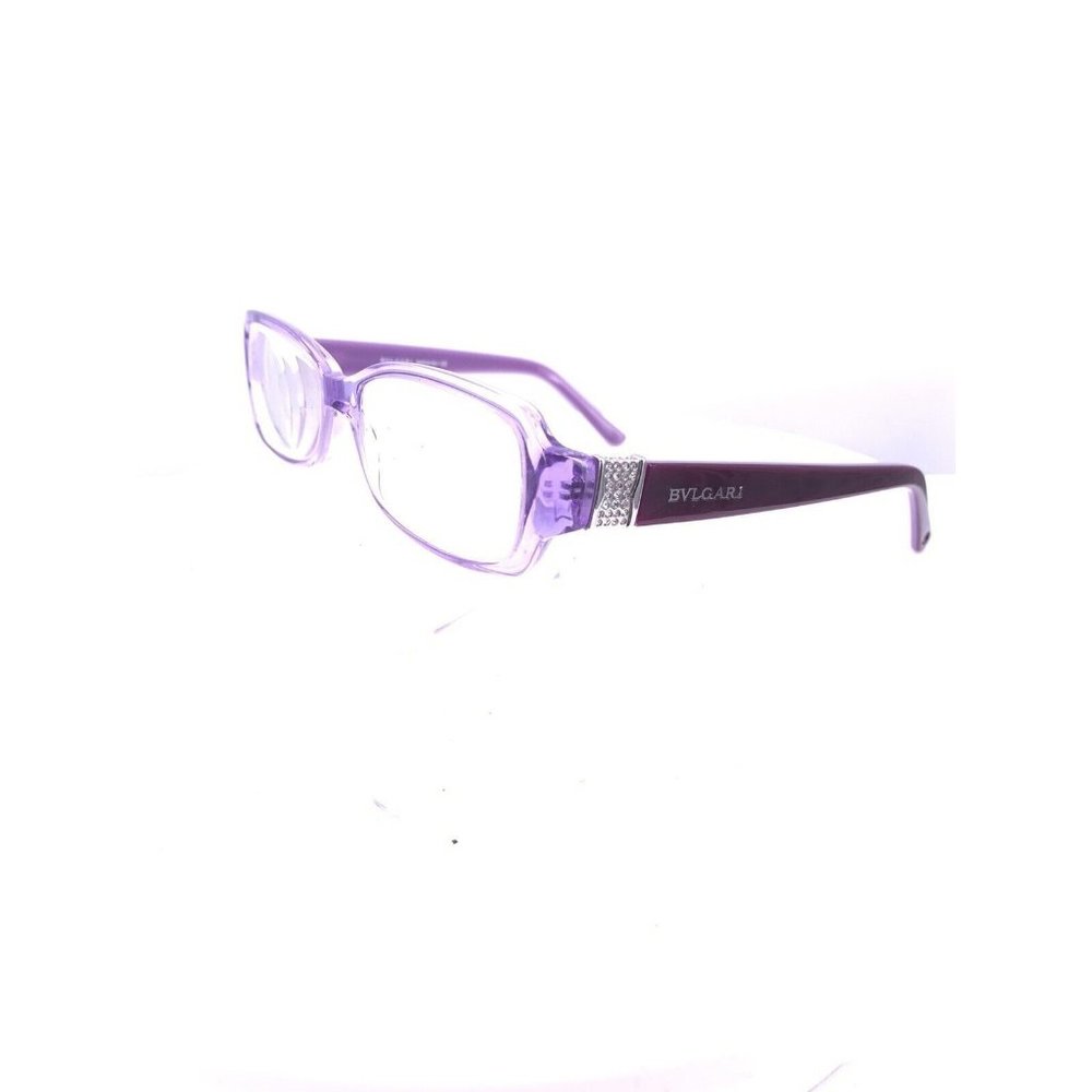 Bulgari Translucent Lavender Front with Dark Purple Temples Women's Glasses
